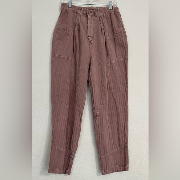 Free People Living in the City Seamed Pink Relaxed Pants - Picture 6 of 16